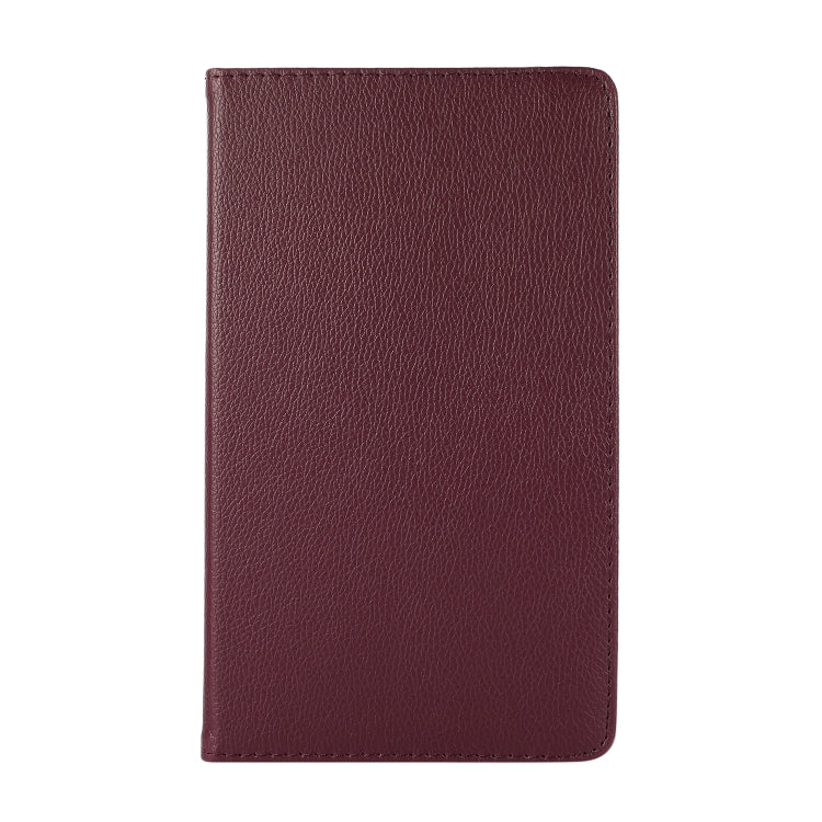 For Samsung Galaxy A7 Lite T220 360 Degree Rotation Litchi Texture Flip Leather Case with Holder(Purple)
