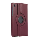 For Samsung Galaxy A7 Lite T220 360 Degree Rotation Litchi Texture Flip Leather Case with Holder(Purple)