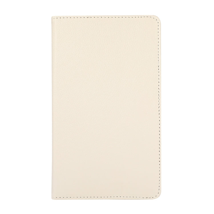 For Samsung Galaxy A7 Lite T220 360 Degree Rotation Litchi Texture Flip Leather Case with Holder(White)