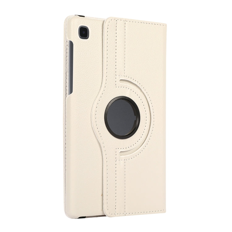 For Samsung Galaxy A7 Lite T220 360 Degree Rotation Litchi Texture Flip Leather Case with Holder(White)