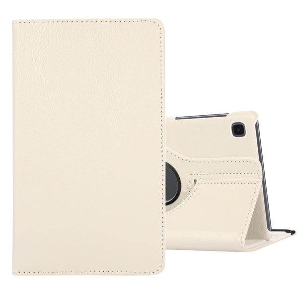 For Samsung Galaxy A7 Lite T220 360 Degree Rotation Litchi Texture Flip Leather Case with Holder(White)
