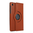 For Samsung Galaxy A7 Lite T220 360 Degree Rotation Litchi Texture Flip Leather Case with Holder(Brown)