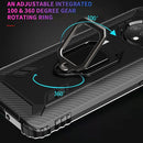 For Xiaomi Mi 10T Lite 5G / Mi 10i 5G / Redmi Note 9 Pro 5G (CN Version) Carbon Fiber Protective Case with 360 Degree Rotating Ring Holder(Black)