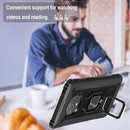For Xiaomi Mi 10T Lite 5G / Mi 10i 5G / Redmi Note 9 Pro 5G (CN Version) Carbon Fiber Protective Case with 360 Degree Rotating Ring Holder(Black)