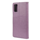 For Xiaomi Redmi Note 10 5G Butterfly Flower Pattern Horizontal Flip Leather Case with Holder & Card Slots & Wallet(Light Purple)