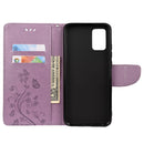 For Xiaomi Redmi Note 10 5G Butterfly Flower Pattern Horizontal Flip Leather Case with Holder & Card Slots & Wallet(Light Purple)