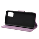 For Xiaomi Redmi Note 10 5G Butterfly Flower Pattern Horizontal Flip Leather Case with Holder & Card Slots & Wallet(Light Purple)
