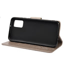 For Xiaomi Redmi Note 10 5G Butterfly Flower Pattern Horizontal Flip Leather Case with Holder & Card Slots & Wallet(Grey)