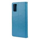 For Xiaomi Redmi Note 10 5G Butterfly Flower Pattern Horizontal Flip Leather Case with Holder & Card Slots & Wallet(Blue)