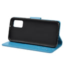 For Xiaomi Redmi Note 10 5G Butterfly Flower Pattern Horizontal Flip Leather Case with Holder & Card Slots & Wallet(Blue)