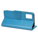 For Xiaomi Redmi Note 10 5G Butterfly Flower Pattern Horizontal Flip Leather Case with Holder & Card Slots & Wallet(Blue)