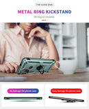 For Motorola Moto G10 / G30 Shockproof TPU + PC Protective Case with 360 Degree Rotating Holder(Green)