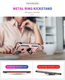 For Motorola Moto G10 / G30 Shockproof TPU + PC Protective Case with 360 Degree Rotating Holder(Rose Gold)