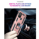 For Motorola Moto G10 / G30 Shockproof TPU + PC Protective Case with 360 Degree Rotating Holder(Rose Gold)