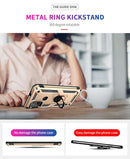 For Motorola Moto G10 / G30 Shockproof TPU + PC Protective Case with 360 Degree Rotating Holder(Gold)