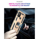 For Motorola Moto G10 / G30 Shockproof TPU + PC Protective Case with 360 Degree Rotating Holder(Gold)