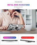 For Motorola Moto G10 / G30 Shockproof TPU + PC Protective Case with 360 Degree Rotating Holder(Silver)