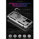 For Motorola Moto G10 / G30 Shockproof TPU + PC Protective Case with 360 Degree Rotating Holder(Silver)