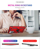 For Xiaomi Redmi Note 10 Pro Shockproof TPU + PC Protective Case with 360 Degree Rotating Holder(Red)