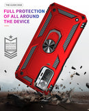 For Xiaomi Redmi Note 10 Pro Shockproof TPU + PC Protective Case with 360 Degree Rotating Holder(Red)