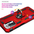 For Xiaomi Redmi Note 10 Pro Shockproof TPU + PC Protective Case with 360 Degree Rotating Holder(Red)