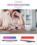 For Xiaomi Redmi Note 10 Pro Shockproof TPU + PC Protective Case with 360 Degree Rotating Holder(Rose Gold)