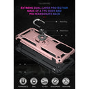 For Xiaomi Redmi Note 10 Pro Shockproof TPU + PC Protective Case with 360 Degree Rotating Holder(Rose Gold)