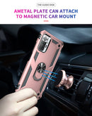 For Xiaomi Redmi Note 10 Pro Shockproof TPU + PC Protective Case with 360 Degree Rotating Holder(Rose Gold)