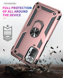 For Xiaomi Redmi Note 10 Pro Shockproof TPU + PC Protective Case with 360 Degree Rotating Holder(Rose Gold)