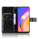 For OPPO A94 5G / Reno5 Z 5G / F19 Pro+ 5G Crazy Horse Texture Horizontal Flip Leather Case with Holder & Card Slots & Lanyard(Black)