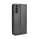 For Samsung Galaxy S21 FE Crazy Horse Texture Horizontal Flip Leather Case with Holder & Card Slots & Lanyard(Black)