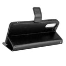 For Samsung Galaxy S21 FE Crazy Horse Texture Horizontal Flip Leather Case with Holder & Card Slots & Lanyard(Black)