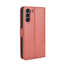 For Samsung Galaxy S21 FE Crazy Horse Texture Horizontal Flip Leather Case with Holder & Card Slots & Lanyard(Brown)