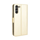 For Samsung Galaxy S21 FE Crazy Horse Texture Horizontal Flip Leather Case with Holder & Card Slots & Lanyard(Gold)