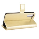 For Samsung Galaxy S21 FE Crazy Horse Texture Horizontal Flip Leather Case with Holder & Card Slots & Lanyard(Gold)
