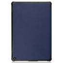 For Amazon Fire HD 10 (2021) Custer Texture Horizontal Flip Leather Case with Three-folding Holder & Sleep / Wake-up Function(Dark Blue)