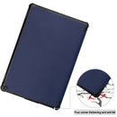 For Amazon Fire HD 10 (2021) Custer Texture Horizontal Flip Leather Case with Three-folding Holder & Sleep / Wake-up Function(Dark Blue)