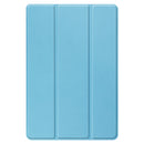 For Amazon Fire HD 10 (2021) Custer Texture Horizontal Flip Leather Case with Three-folding Holder & Sleep / Wake-up Function(Sky Blue)