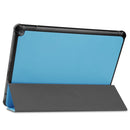 For Amazon Fire HD 10 (2021) Custer Texture Horizontal Flip Leather Case with Three-folding Holder & Sleep / Wake-up Function(Sky Blue)
