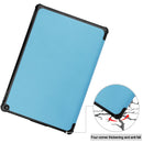 For Amazon Fire HD 10 (2021) Custer Texture Horizontal Flip Leather Case with Three-folding Holder & Sleep / Wake-up Function(Sky Blue)