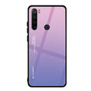 For Xiaomi Redmi Note 8 Gradient Color Glass Case(Light Purple)