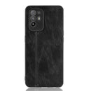 For OPPO A94 5G / F19 Pro+ 5G Shockproof Sewing Cow Skin Texture PC + PU + TPU Case(Black)
