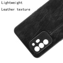 For OPPO A94 5G / F19 Pro+ 5G Shockproof Sewing Cow Skin Texture PC + PU + TPU Case(Black)