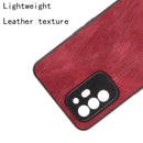 For OPPO A94 5G / F19 Pro+ 5G Shockproof Sewing Cow Skin Texture PC + PU + TPU Case(Red)