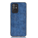 For OPPO A94 5G / F19 Pro+ 5G Shockproof Sewing Cow Skin Texture PC + PU + TPU Case(Blue)
