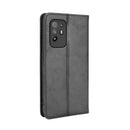 For OPPO A94 5G / Reno5Z 5G / F19 Pro+ 5G Magnetic Buckle Retro Crazy Horse Texture Horizontal Flip Leather Case with Holder & Card Slots & Photo Frame(Black)
