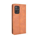For OPPO A94 5G / Reno5Z 5G / F19 Pro+ 5G Magnetic Buckle Retro Crazy Horse Texture Horizontal Flip Leather Case with Holder & Card Slots & Photo Frame(Brown)