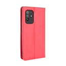 For OPPO A94 5G / Reno5Z 5G / F19 Pro+ 5G Magnetic Buckle Retro Crazy Horse Texture Horizontal Flip Leather Case with Holder & Card Slots & Photo Frame(Red)