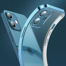 Anti-fingerprint Frosted Electroplating Protective Case with Camera Film For iPhone 12 Pro Max(Transparent)