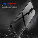 For Xiaomi Redmi Note 8 Pro Carbon Fiber Texture Gradient Color Glass Case(White)